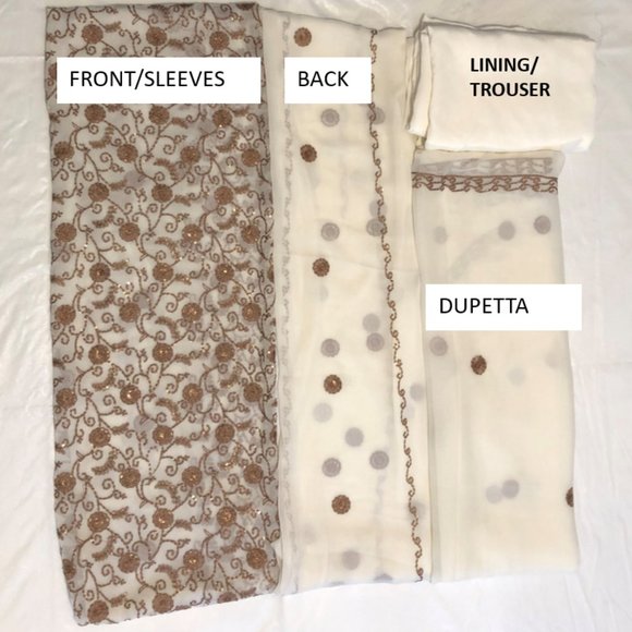 Woman's Unstitched Pakistani Suit - Picture 3 of 3